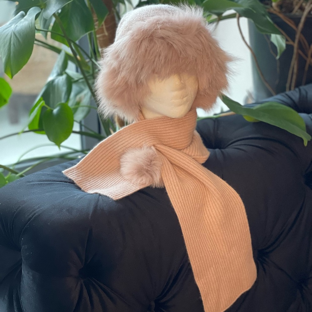 Fur Scarf & Hat Set (100% genuine fox fur)